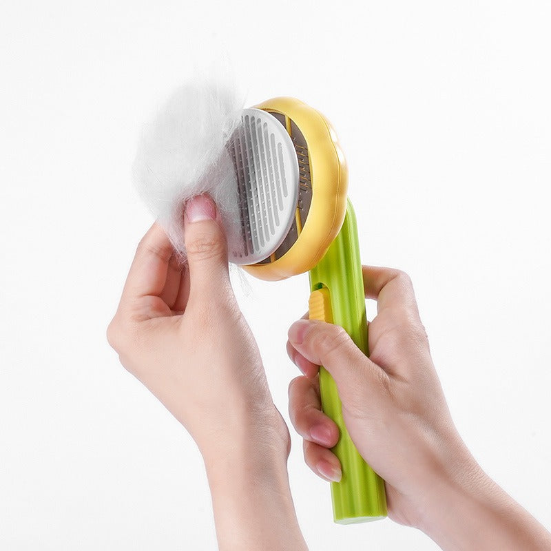 Sunflower Pet Grooming Comb for Smooth Fur and Relaxing Massage